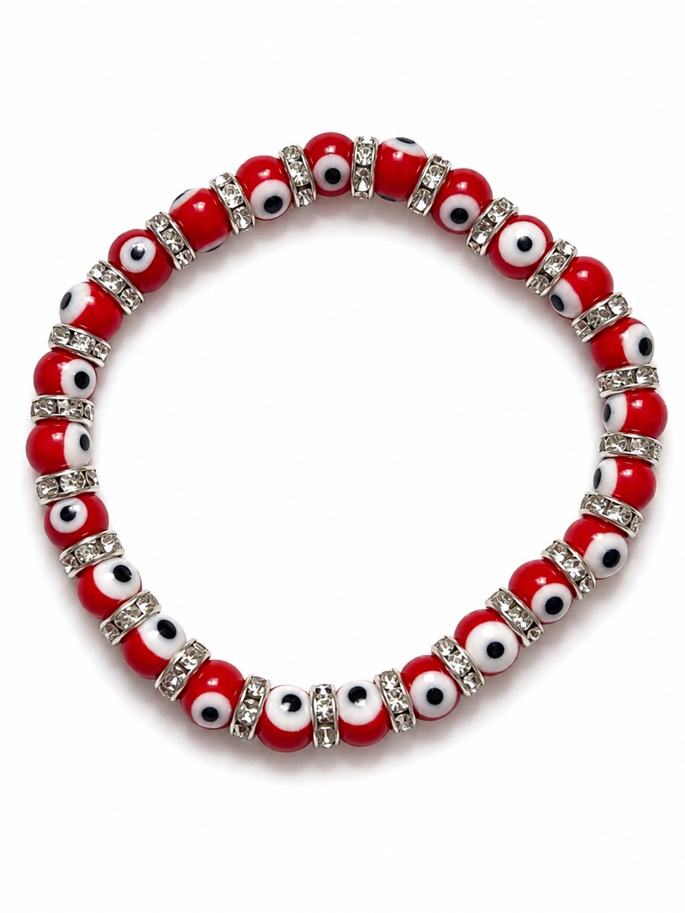 🧿Red Evil Eye Beaded Stretch Bracelet -🧿